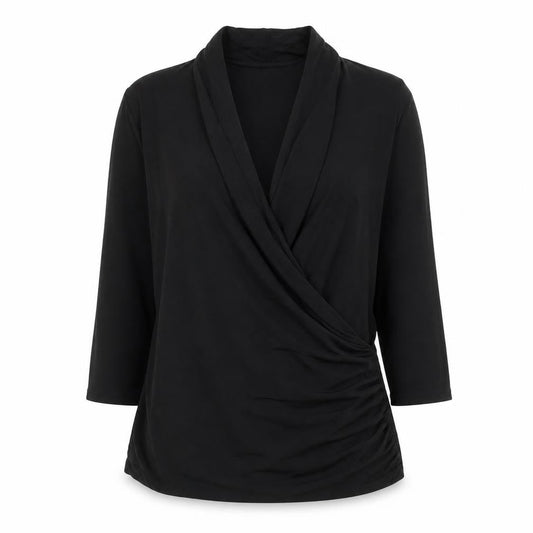 Womens UK Size M Amaryllis Black Basic Blouse