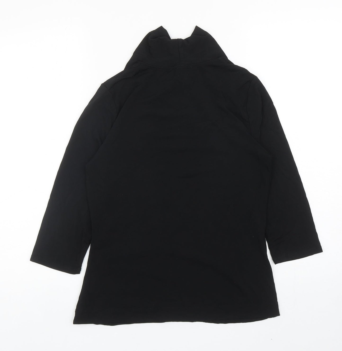 Womens UK Size M Amaryllis Black Basic Blouse