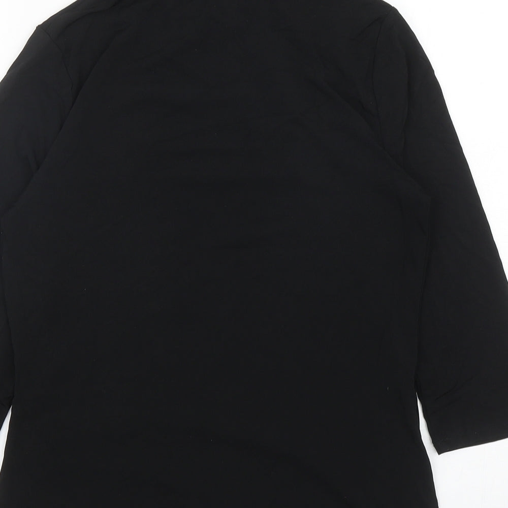 Womens UK Size M Amaryllis Black Basic Blouse