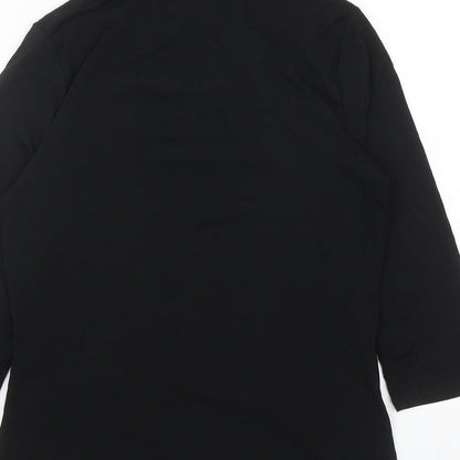 Womens UK Size M Amaryllis Black Basic Blouse