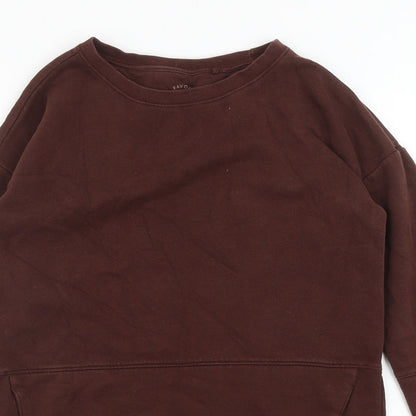 Womens UK Size S NEXT Brown Pullover Sweatshirt