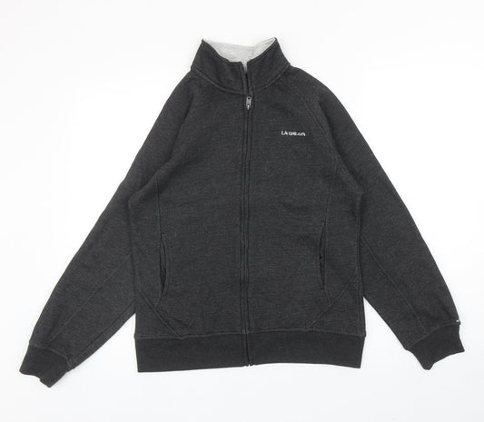 Womens UK Size 10 LA Gear Grey Full Zip Sweatshirt