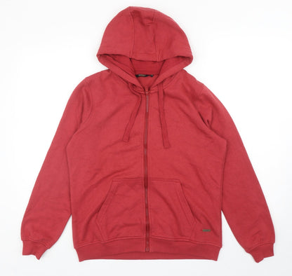 Roadster Womens Red Cotton Blend Full Zip Hoodie Size M Zip