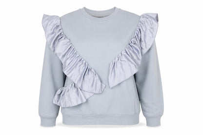 Topshop Womens Blue Cotton Pullover Sweatshirt Size 10 Pullover