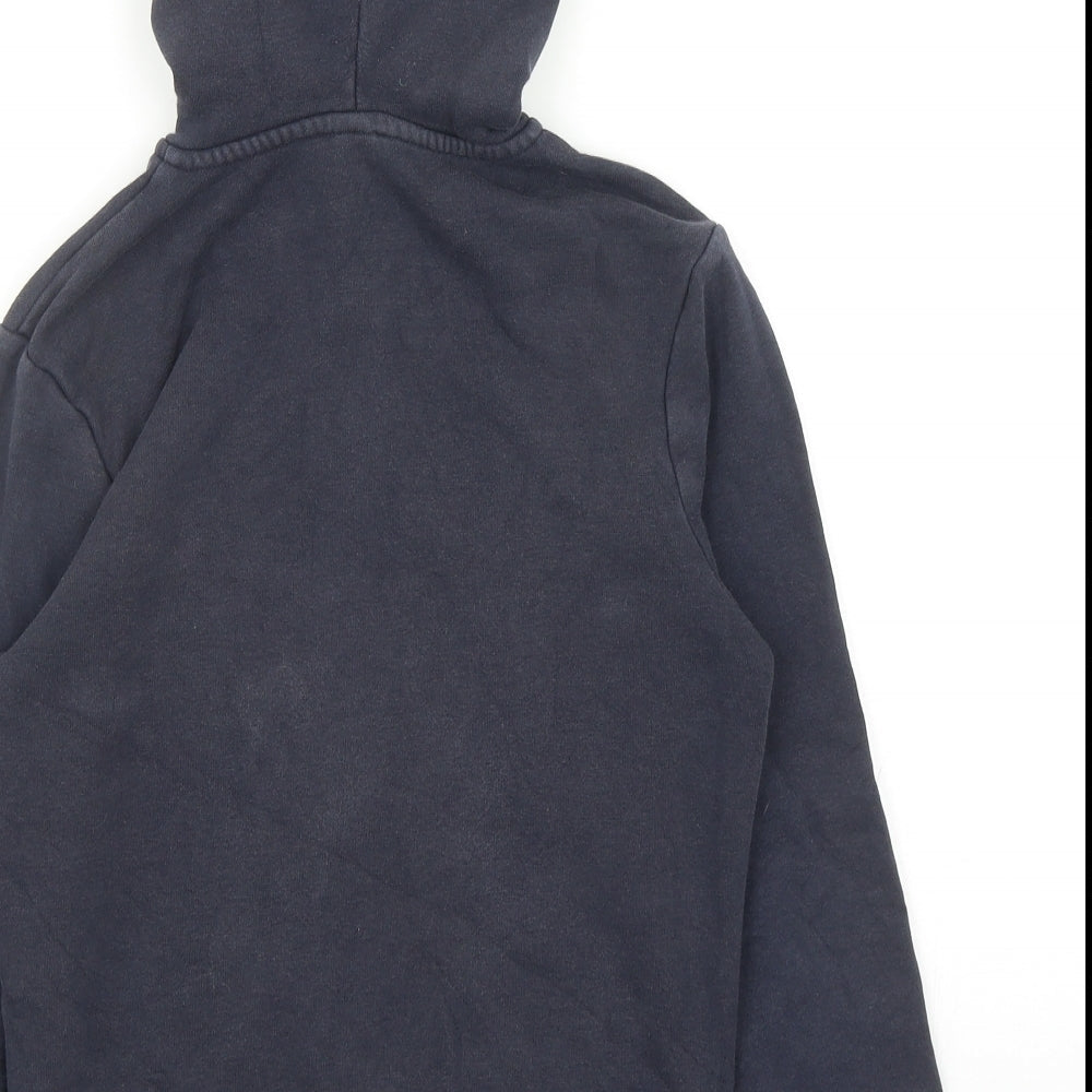 TU Boys Blue Cotton Full Zip Hoodie Size 9 Years Zip
