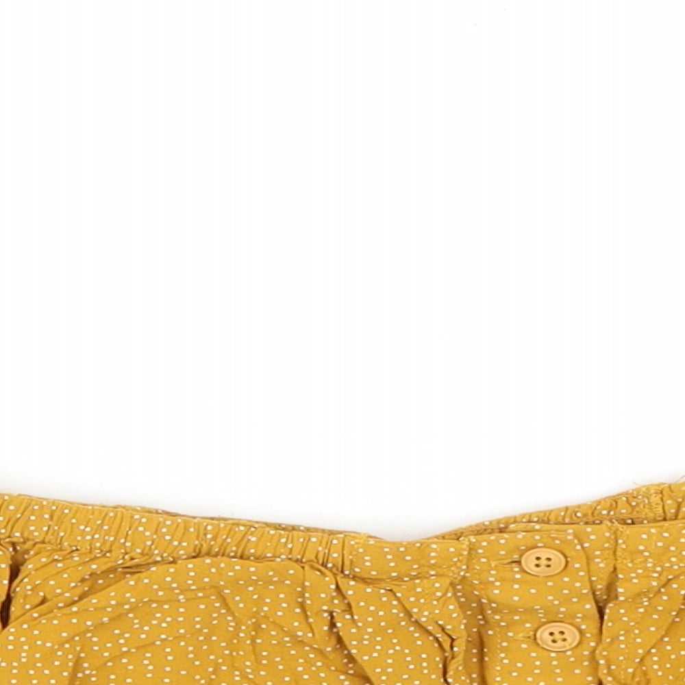 Womens UK Size 10 Topshop Yellow Cropped Blouse