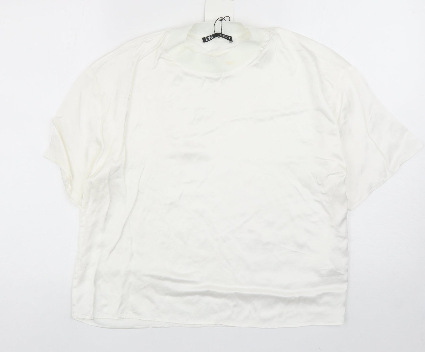Womens UK Size S Zara White Basic Blouse