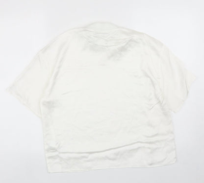 Womens UK Size S Zara White Basic Blouse