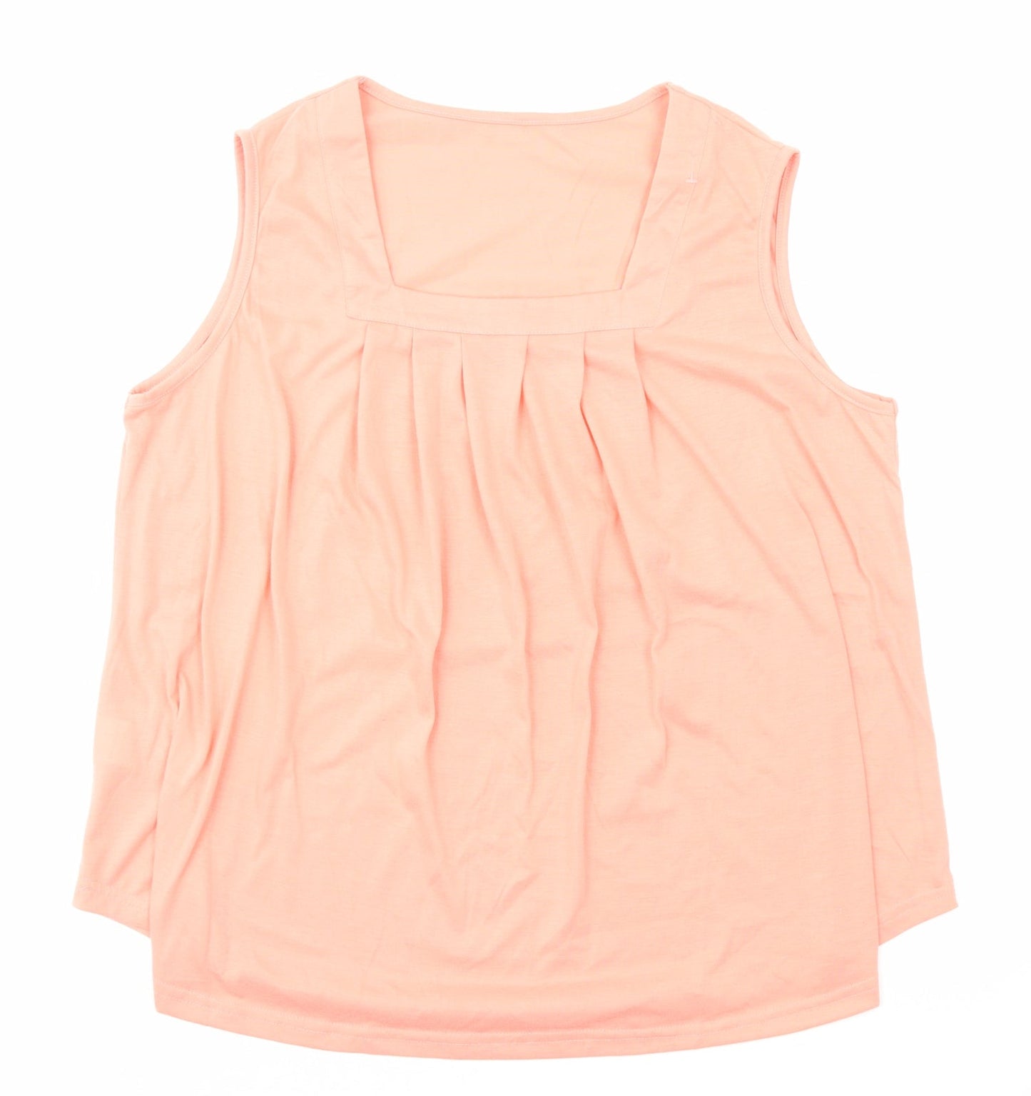 Womens UK Size XL Preworn Orange Basic Tank