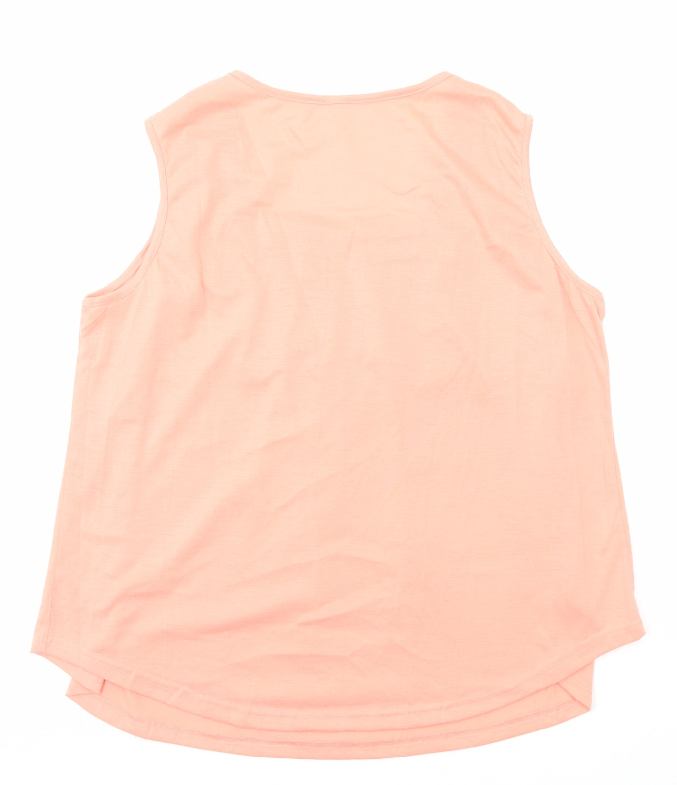 Womens UK Size XL Preworn Orange Basic Tank
