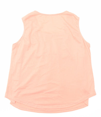 Womens UK Size XL Preworn Orange Basic Tank