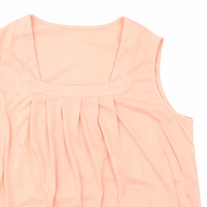 Womens UK Size XL Preworn Orange Basic Tank
