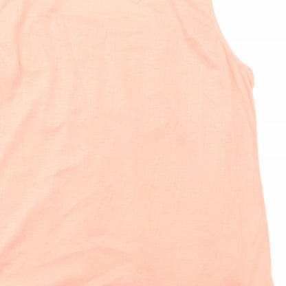 Womens UK Size XL Preworn Orange Basic Tank