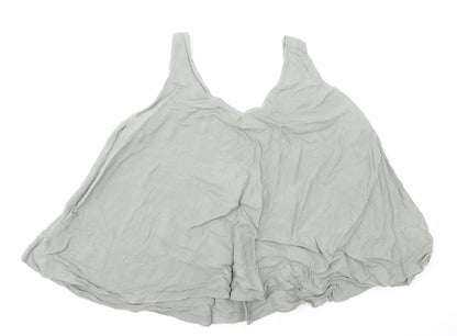 Womens UK Size 12 Preworn Green Basic Tank