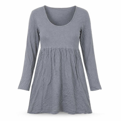 NEXT Womens Grey Viscose Skater Dress Size 10 Scoop Neck Pullover