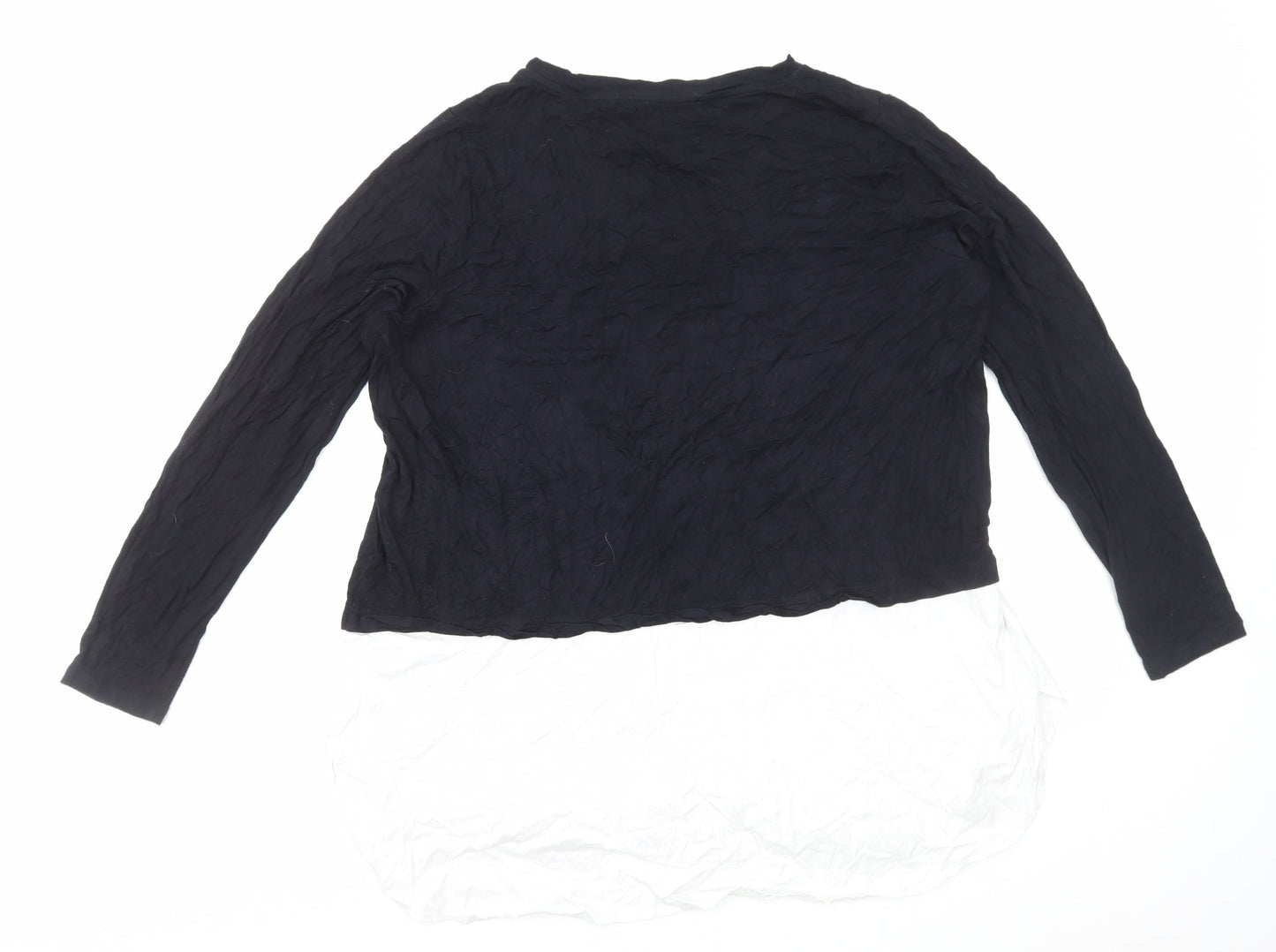 Womens UK Size 18 Very Black Basic Blouse