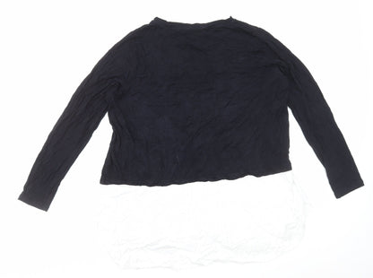 Womens UK Size 18 Very Black Basic Blouse