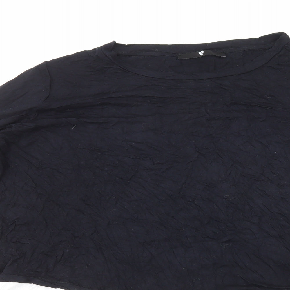 Womens UK Size 18 Very Black Basic Blouse