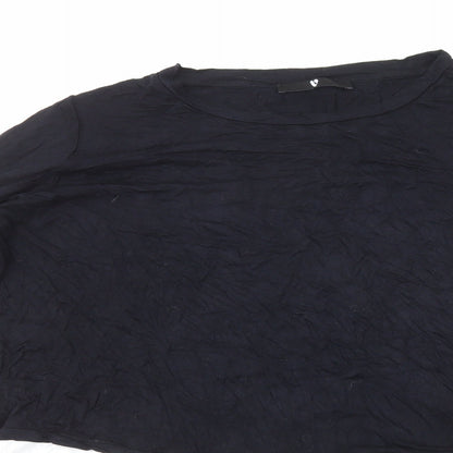 Womens UK Size 18 Very Black Basic Blouse