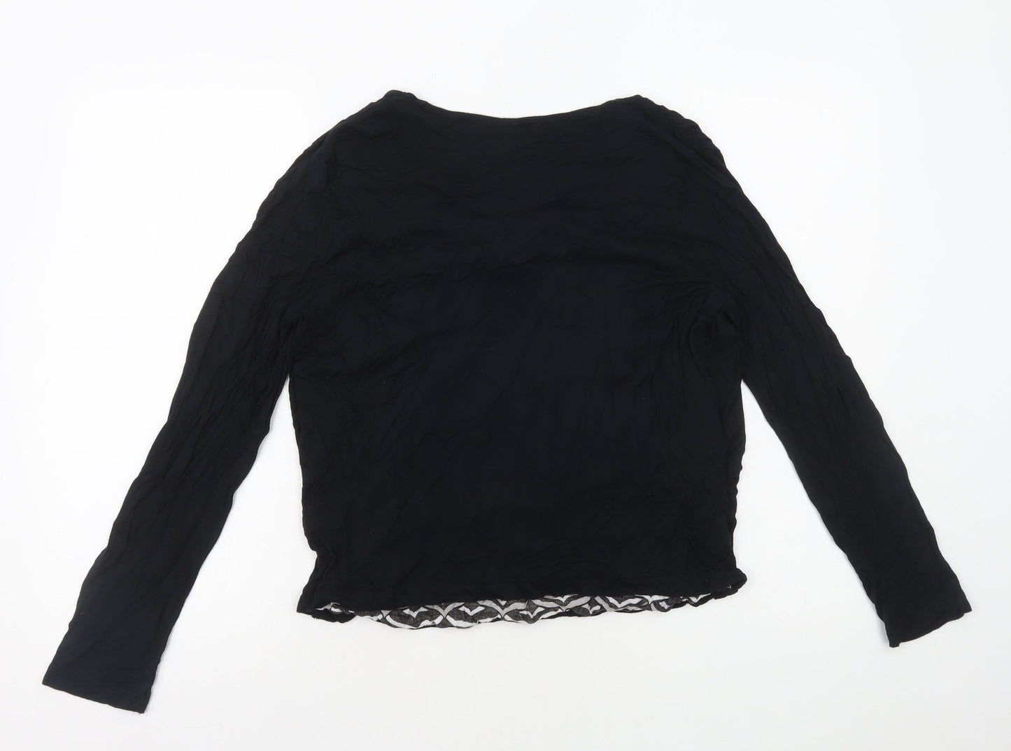 George Womens Multicoloured Geometric Viscose Basic Blouse Size 14 Scoop Neck