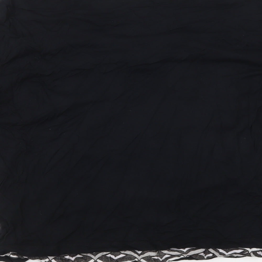 George Womens Multicoloured Geometric Viscose Basic Blouse Size 14 Scoop Neck