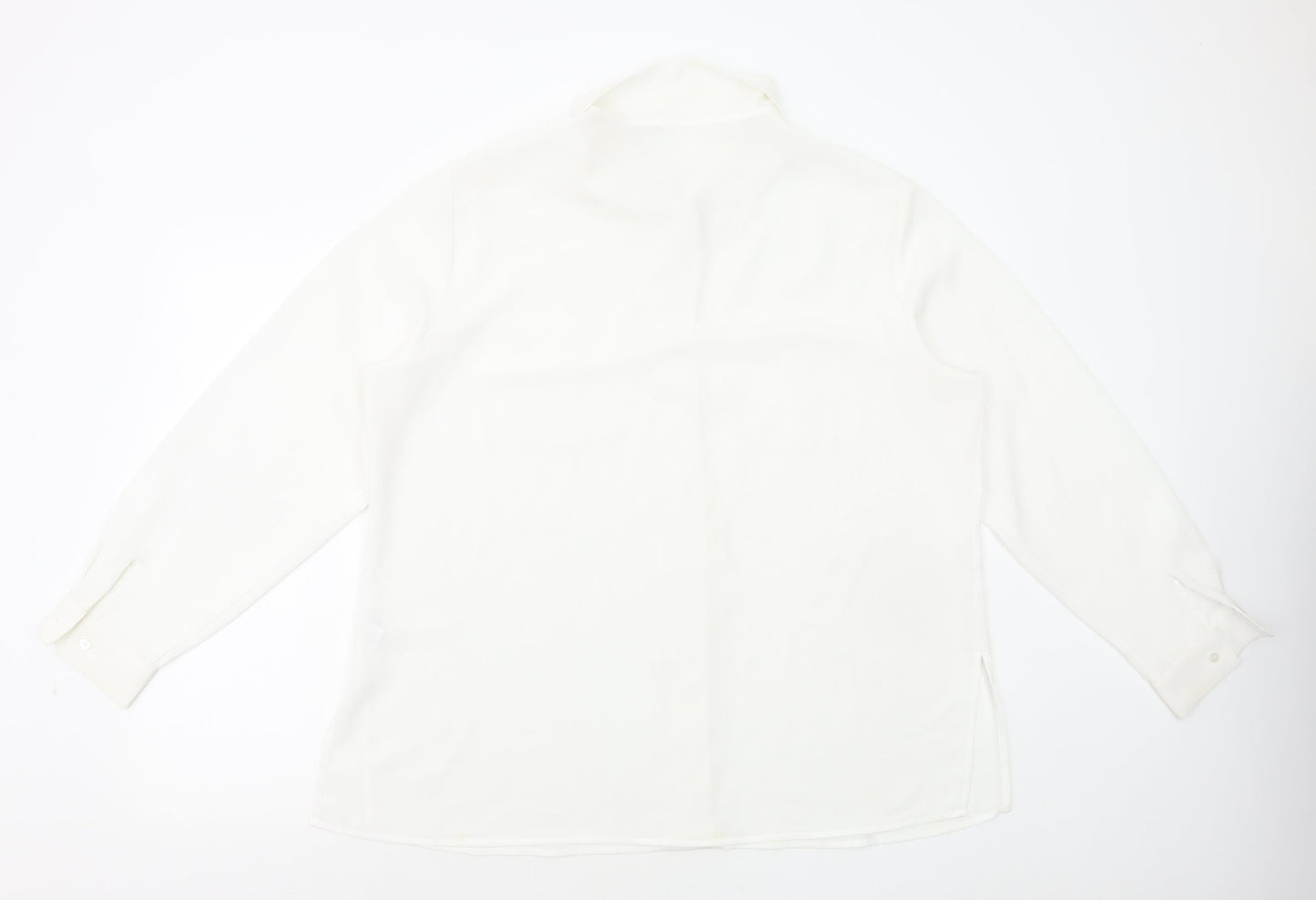Berkertex Womens White Polyester Basic Button-Up Size 20 Collared