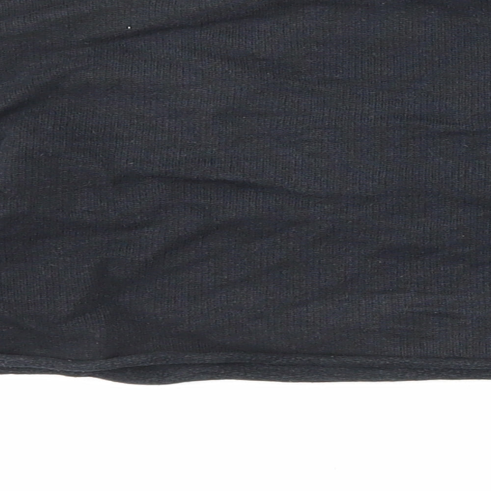 River Island Womens Black 100% Cotton Pullover Sweatshirt Size 8 Pullover - Cropped