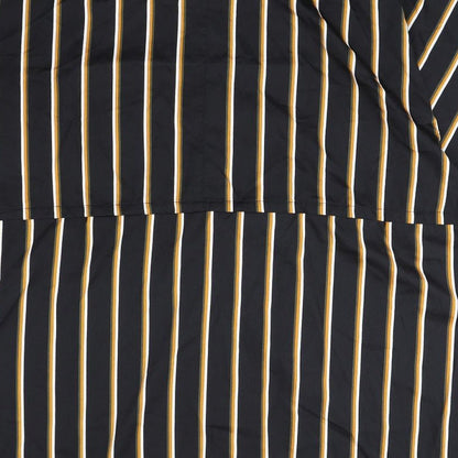 Boohoo Womens Black Striped Polyester Sheath Size 10 Collared Button