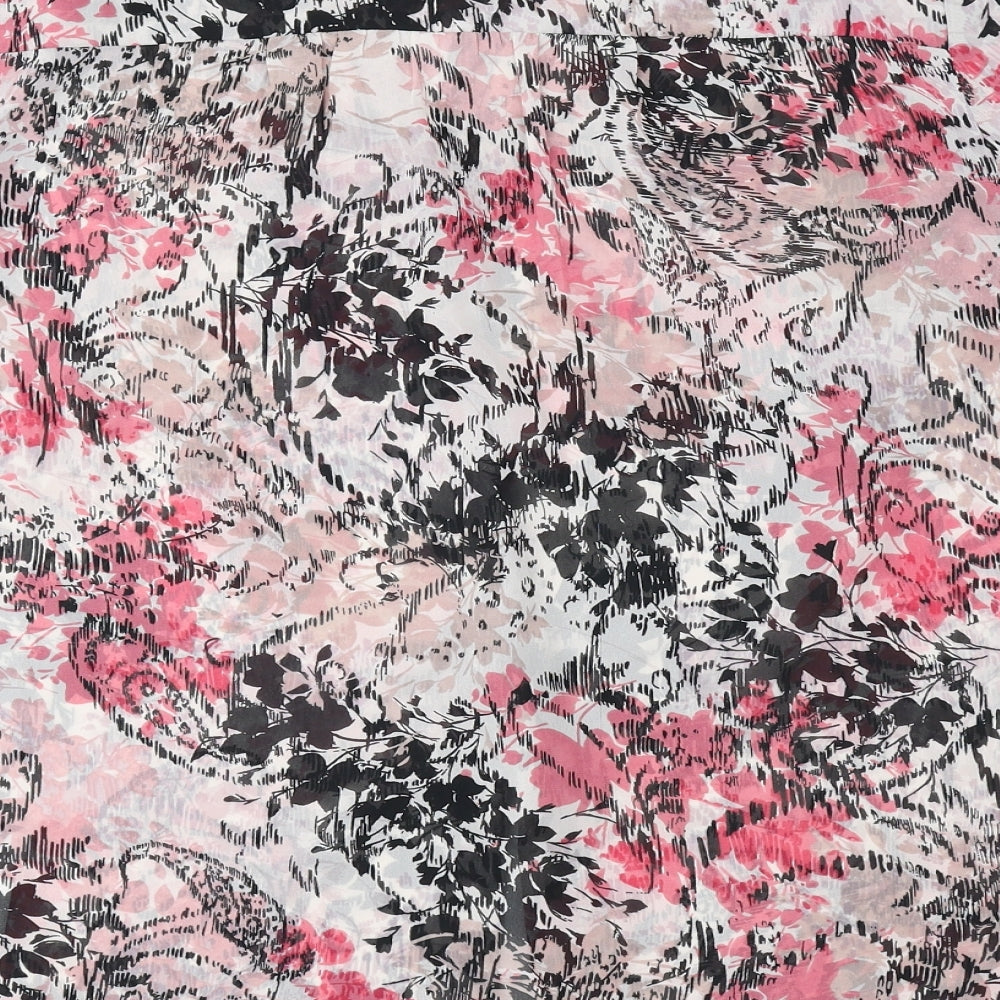 Womens UK Size 18 Kaliko Pink Basic Button-Up
