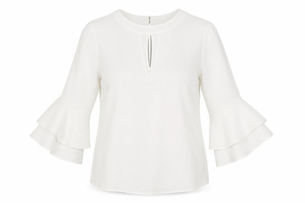 Womens UK Size 8 F&F White Basic Blouse