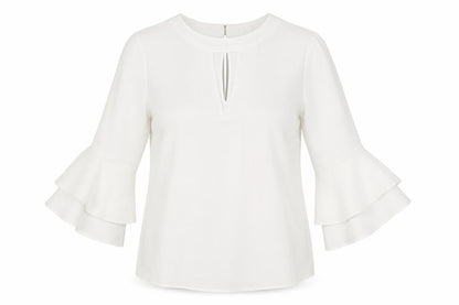 Womens UK Size 8 F&F White Basic Blouse