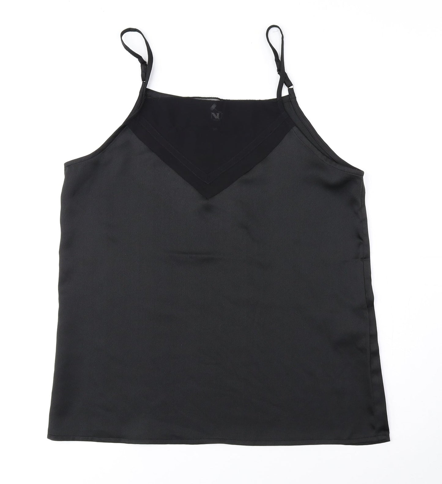NU Womens Black Viscose Camisole Tank Size XS Square Neck