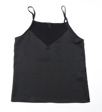 NU Womens Black Viscose Camisole Tank Size XS Square Neck