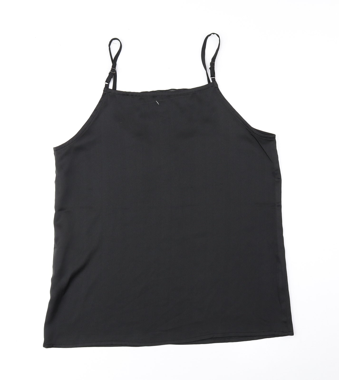 NU Womens Black Viscose Camisole Tank Size XS Square Neck