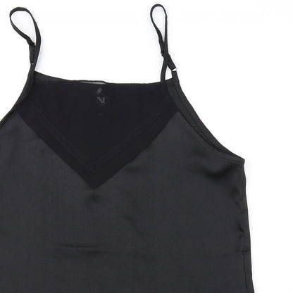 NU Womens Black Viscose Camisole Tank Size XS Square Neck