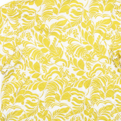 Womens UK Size 10 Marks and Spencer Yellow Basic T-Shirt