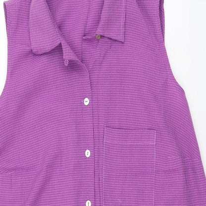 Womens UK Size 20 essence Purple Basic Button-Up