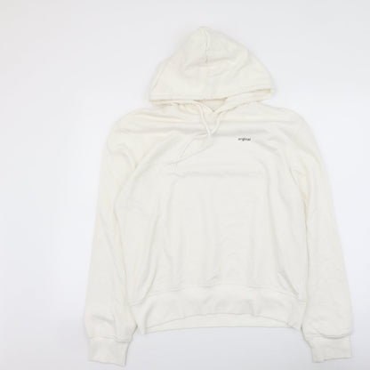 H&M Womens Ivory Cotton Pullover Hoodie Size S Pullover - Original