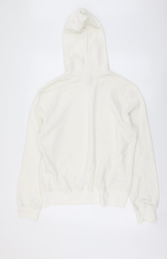 H&M Womens Ivory Cotton Pullover Hoodie Size S Pullover - Original