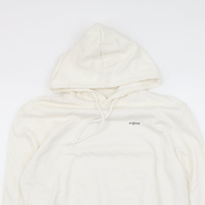 H&M Womens Ivory Cotton Pullover Hoodie Size S Pullover - Original