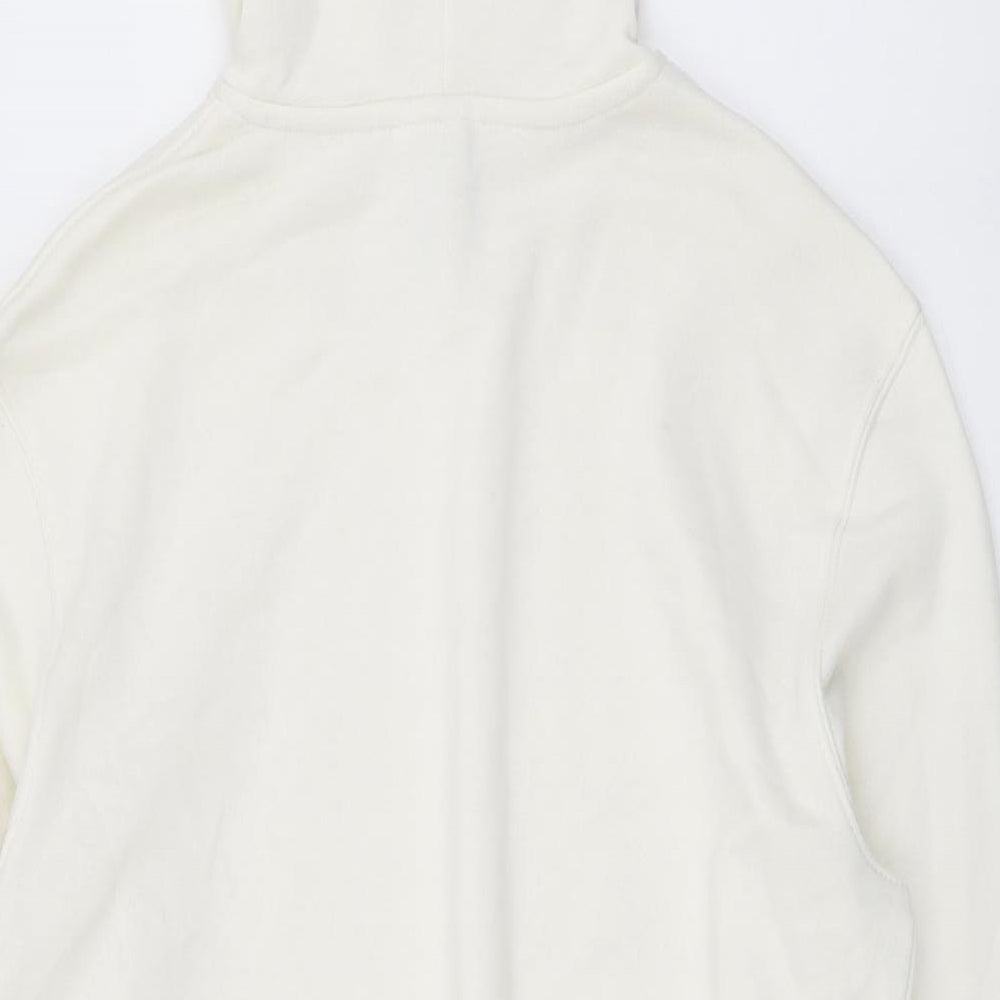 H&M Womens Ivory Cotton Pullover Hoodie Size S Pullover - Original