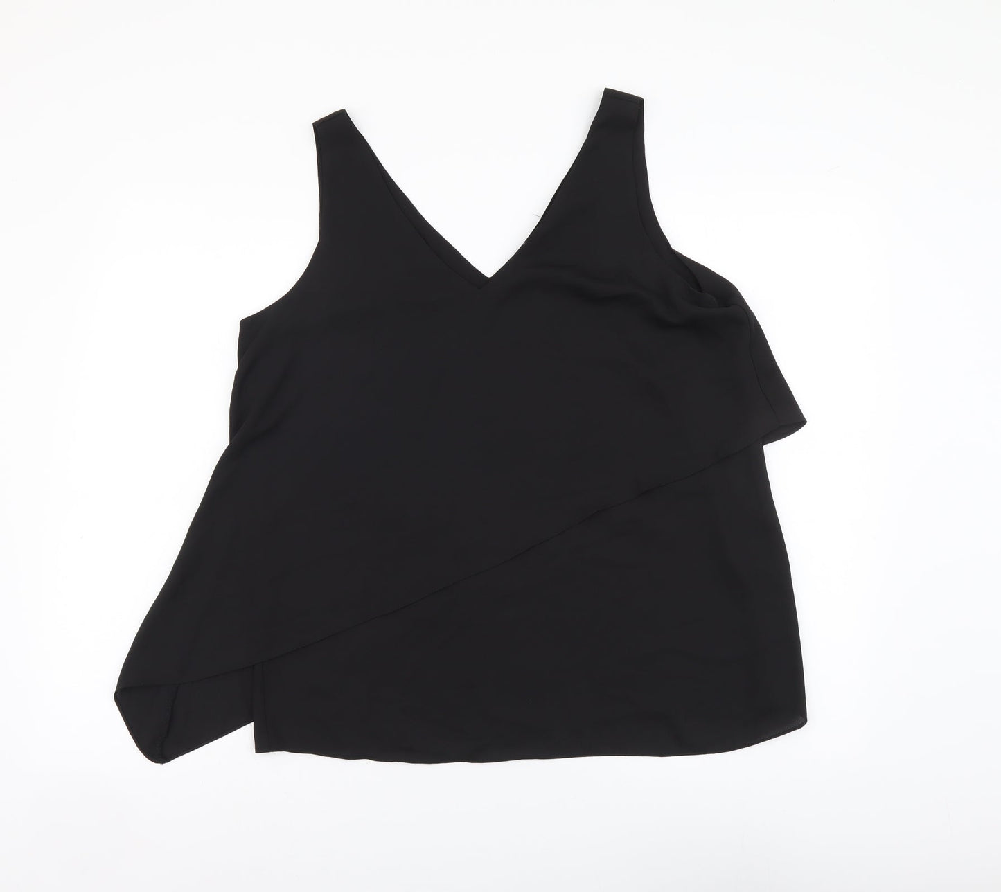 Womens UK Size 12 Wallis Black Basic Tank