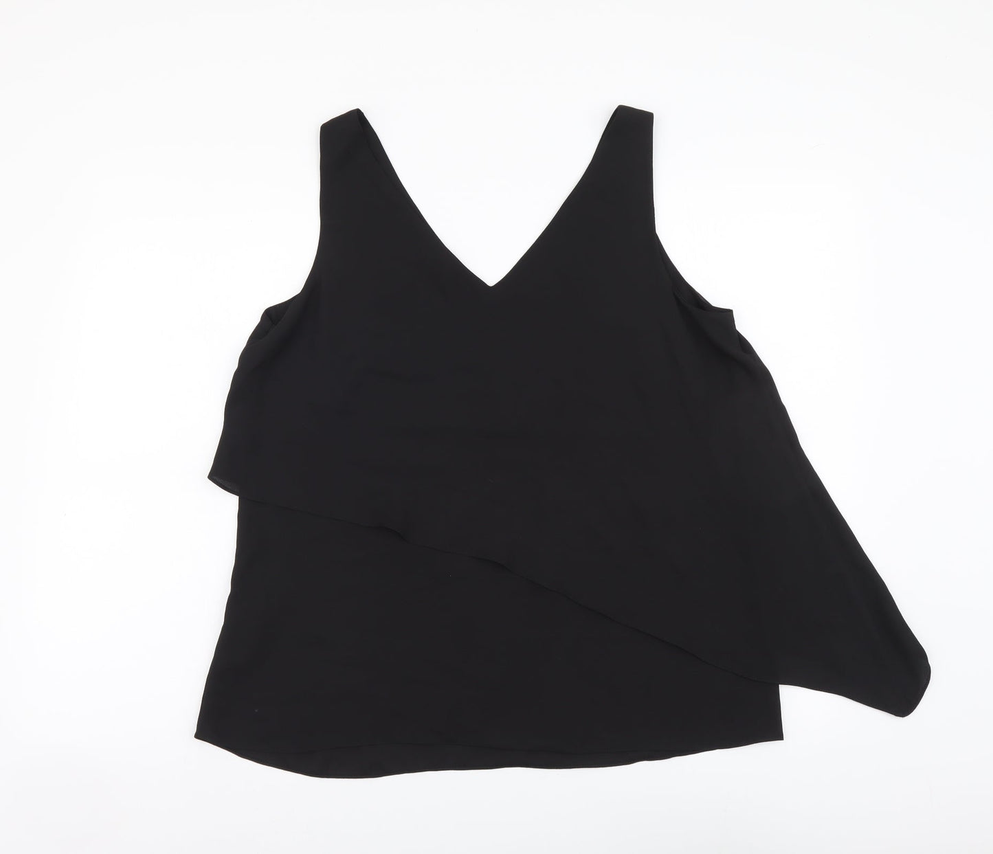 Womens UK Size 12 Wallis Black Basic Tank