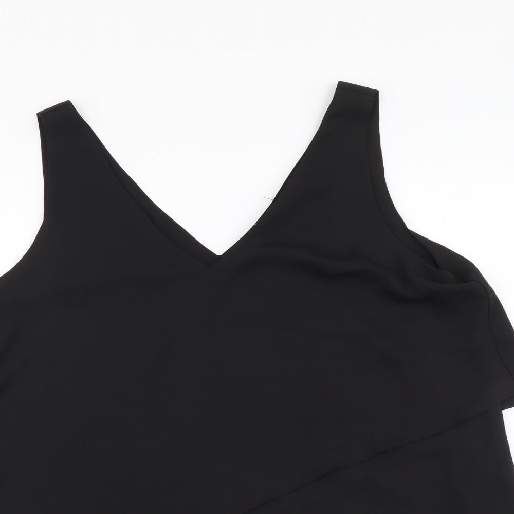 Womens UK Size 12 Wallis Black Basic Tank