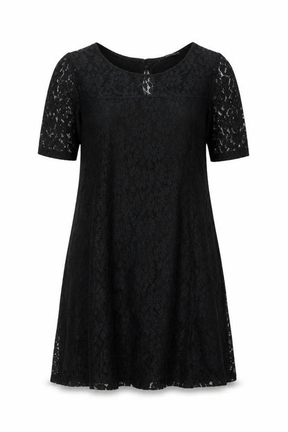 Dorothy Perkins Womens Black Floral Polyester A-Line Size 10 Boat Neck Pullover