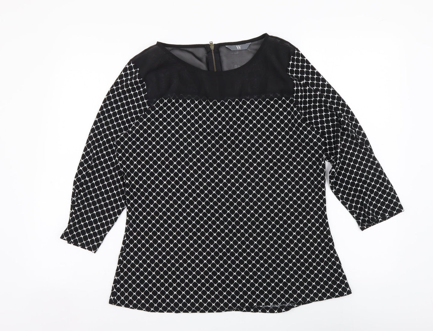 Womens UK Size 16 BHS Black Basic Blouse