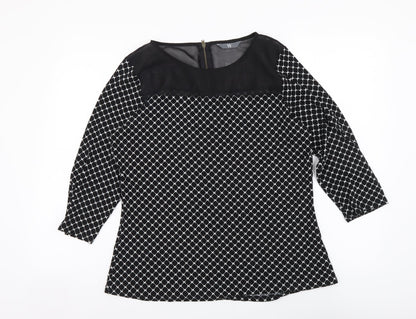 Womens UK Size 16 BHS Black Basic Blouse