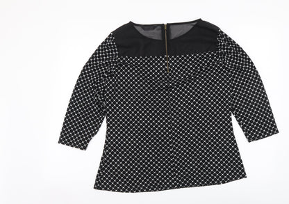 Womens UK Size 16 BHS Black Basic Blouse