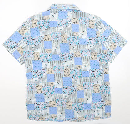 Jordan Womens Multicoloured Floral Polyester Basic Button-Up Size M Collared