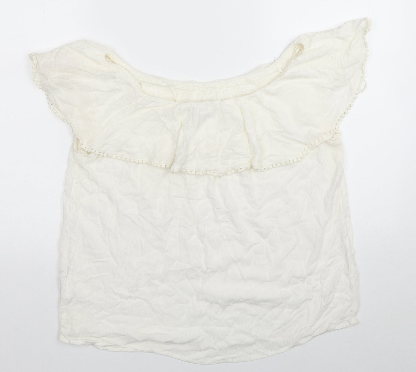 Womens UK Size M Pimkie White Basic T-Shirt